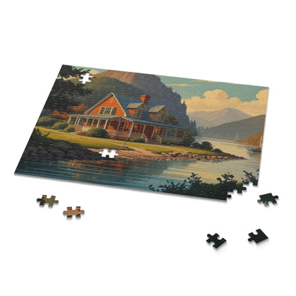 Riverside Retreat Jigsaw Puzzle (120, 252, 500-Piece)