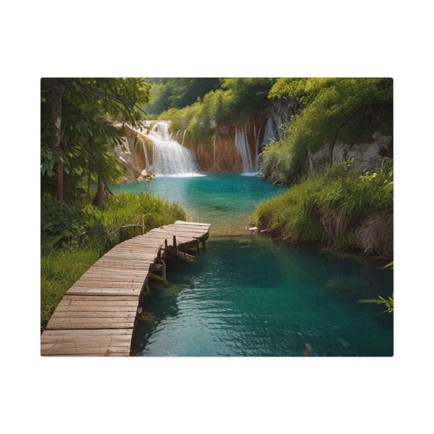 Plitvice Lakes Bliss Jigsaw Puzzle (252, 500, 1000-Piece) - Puzzlers Paradise