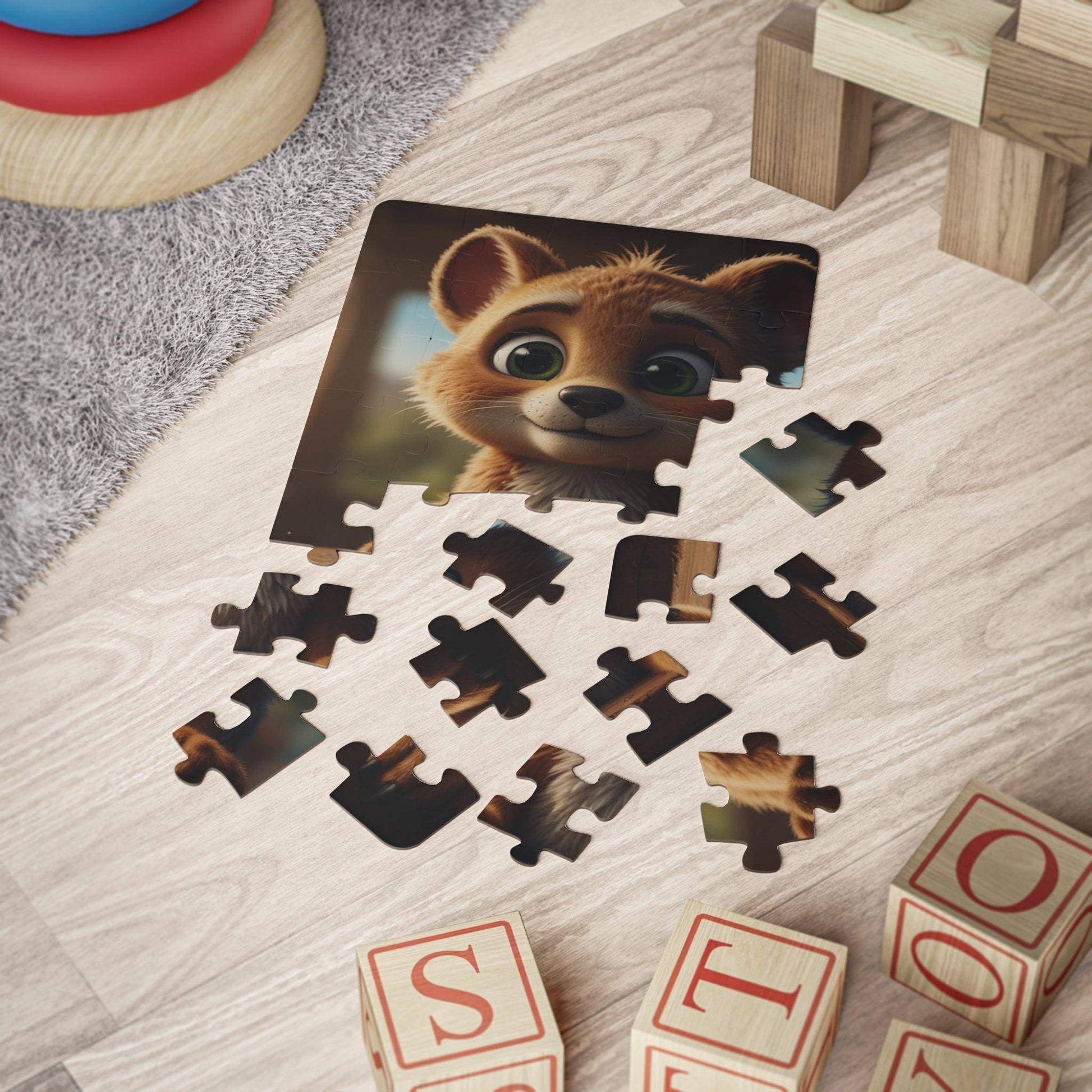 a puzzle on the floor