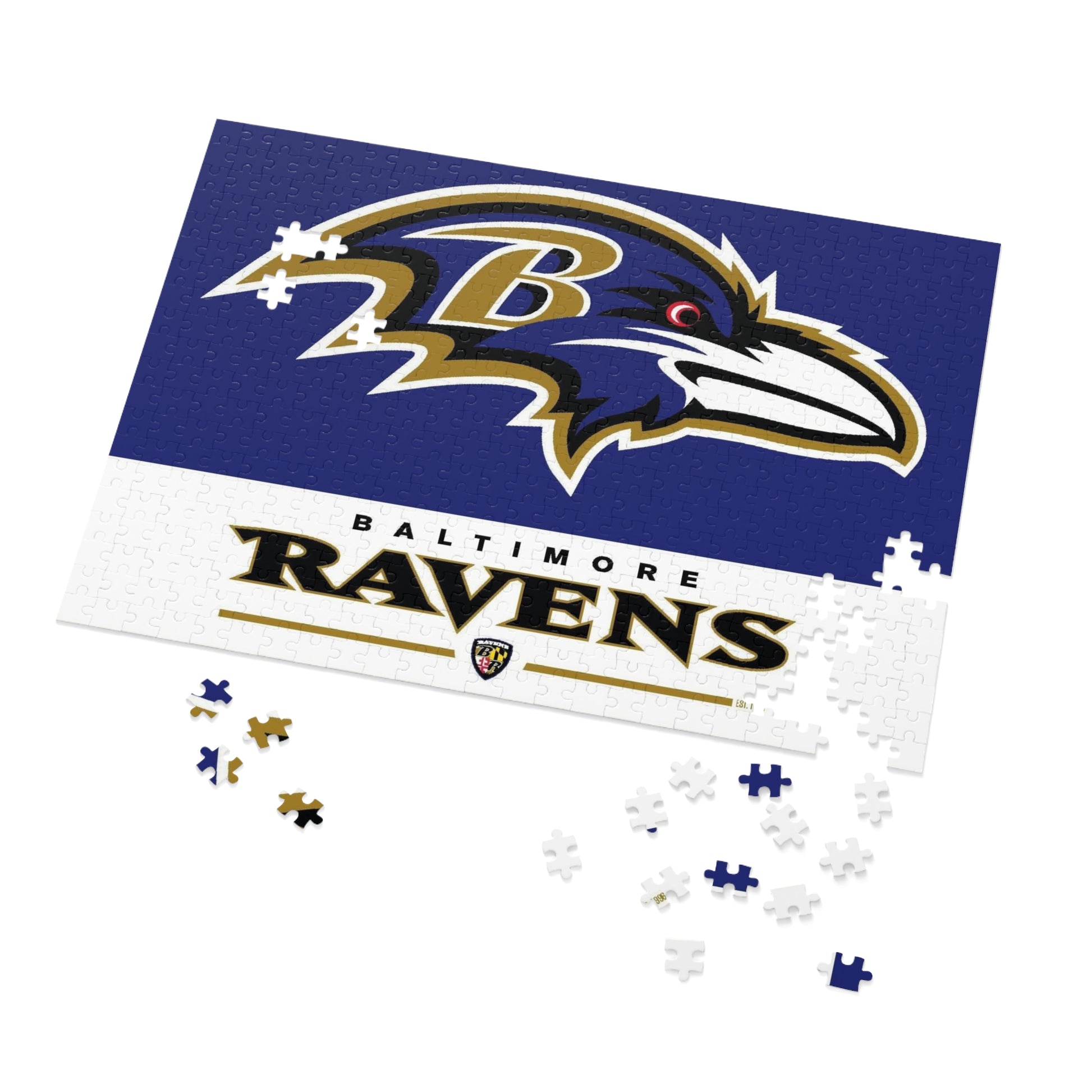 Baltimore Ravens Team Spirit Jigsaw Puzzle (252, 500, 1000-Piece) - Puzzlers Paradise