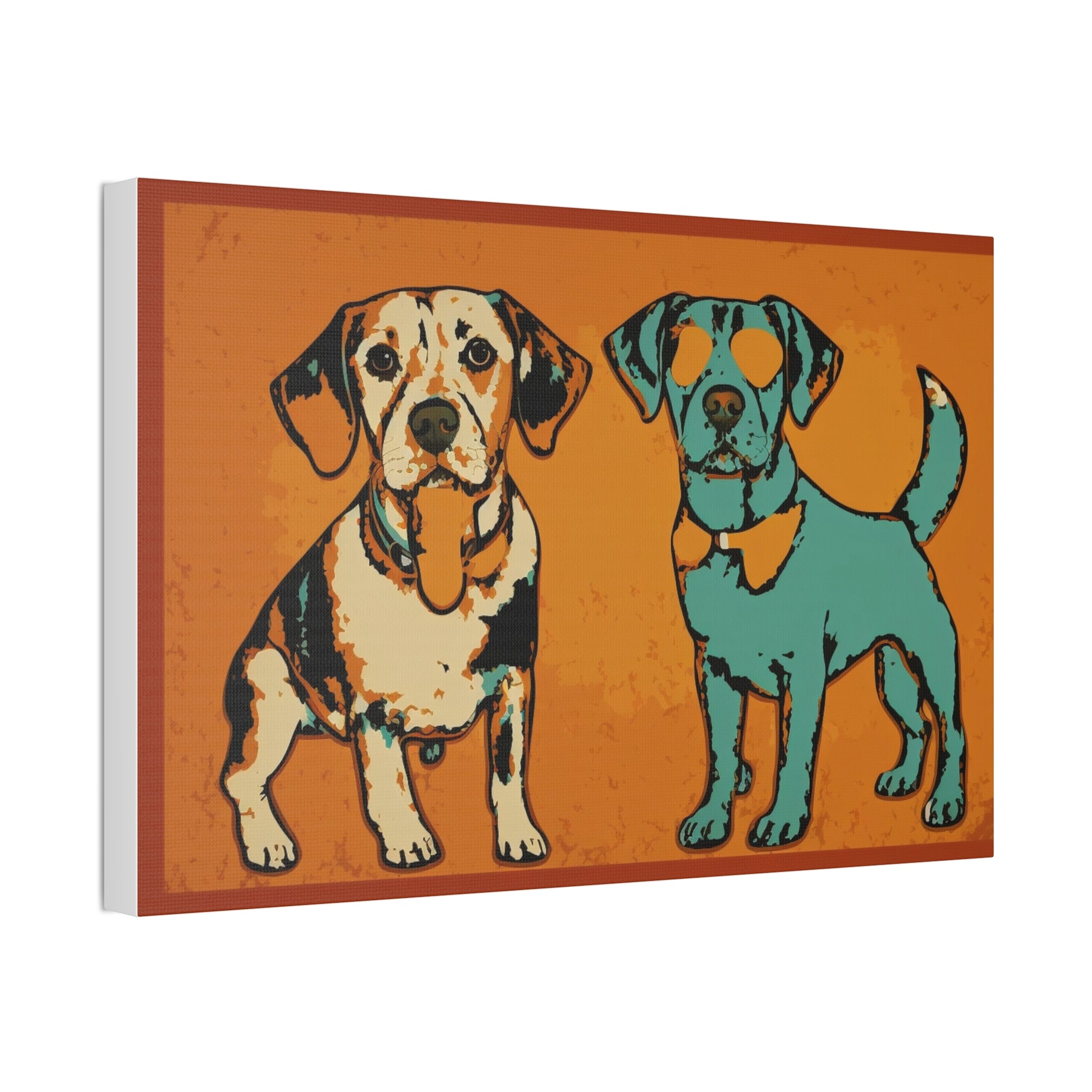 Paws & Reflect: Duo of Delight Canvas Stretched, 1.5'' - Puzzlers Paradise