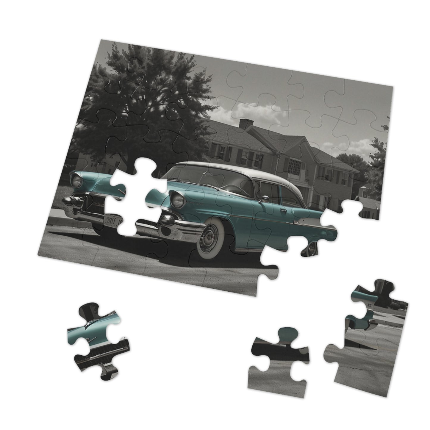 Suburban Dream Classic Car Jigsaw Puzzle (252, 500, 1000-Piece)