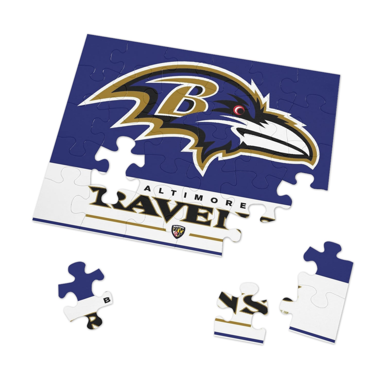 Baltimore Ravens Team Spirit Jigsaw Puzzle (252, 500, 1000-Piece) - Puzzlers Paradise