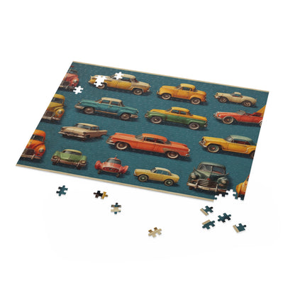 Auto Show Antiques Jigsaw Puzzle (120, 252, 500-Piece) - Puzzlers Paradise