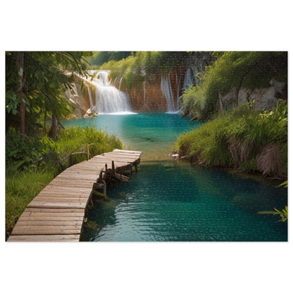 Plitvice Lakes Bliss Jigsaw Puzzle (252, 500, 1000-Piece) - Puzzlers Paradise