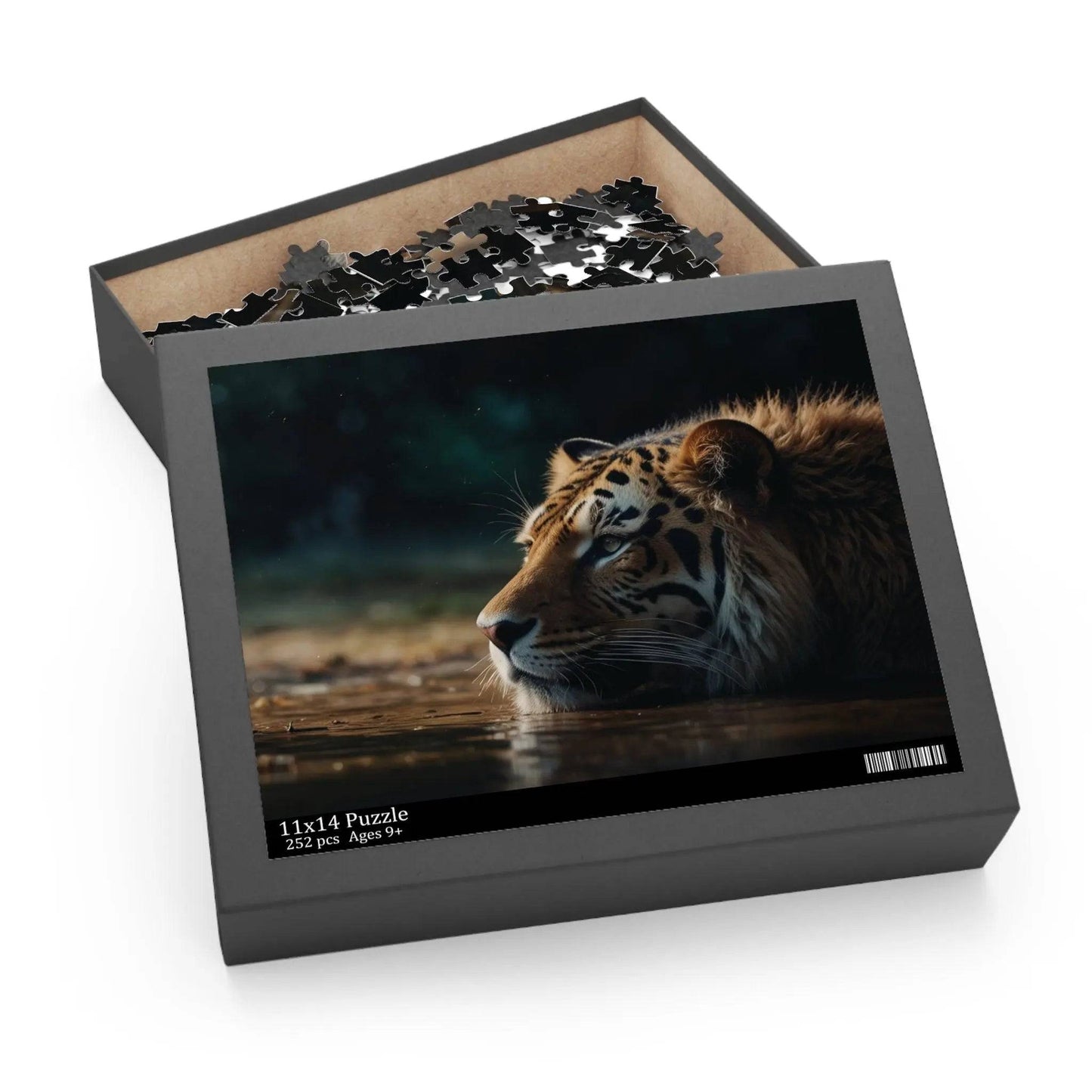 Majestic Tiger's Repose Puzzle (120, 252, 500-Piece) - Puzzlers Paradise