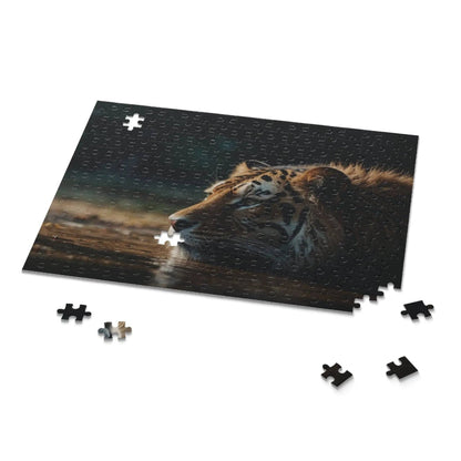 Majestic Tiger's Repose Puzzle (120, 252, 500-Piece) - Puzzlers Paradise